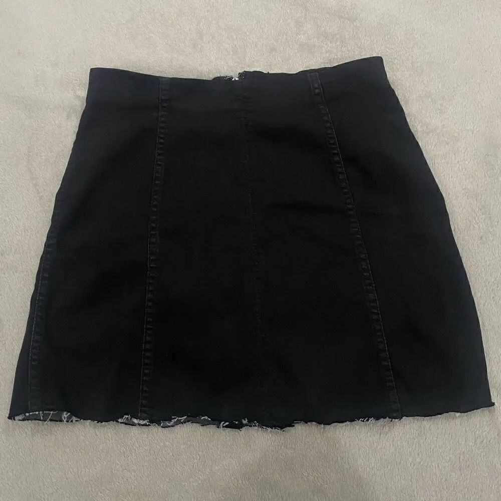 Free People Black Mini Skirt Size 4
